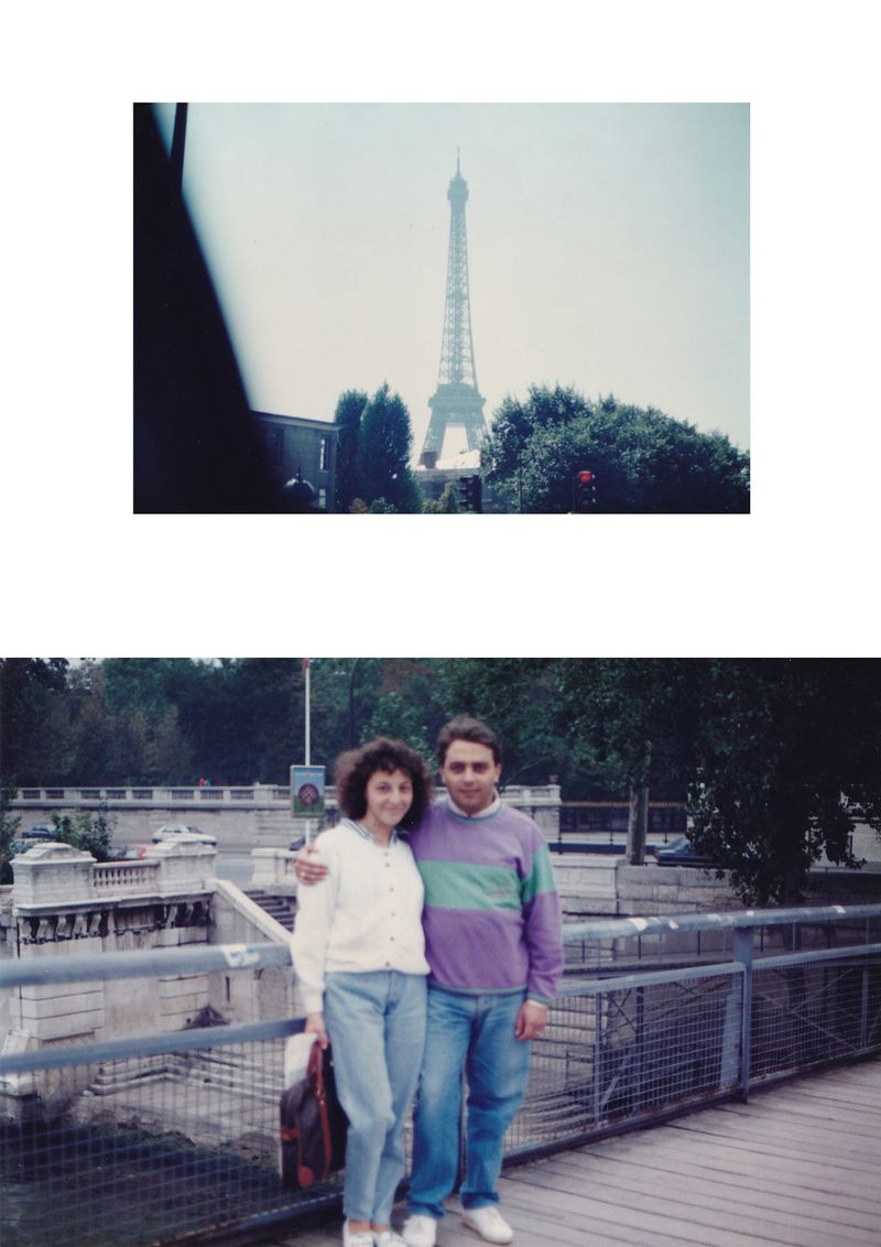 © Maria Vittoria Desiato - Documents and photos from the honeymoon in Paris, 1988.
