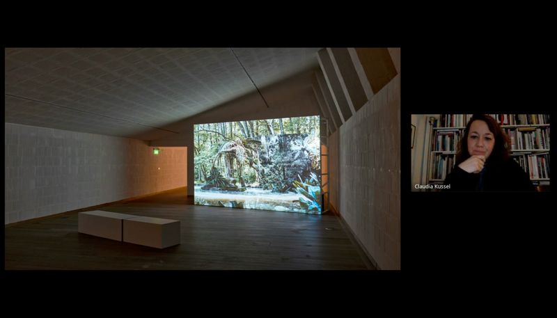 Screenshot from a Studio Visit by Claudia Kussel, CURAE 2023/24