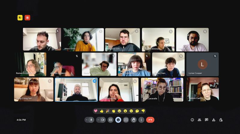 Screenshot from an Online Group Session, MEDIAE 2024/25