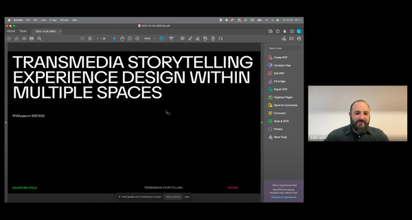 Screenshot from a Seminar by Salvatore Vitale, Mediae 2023/24