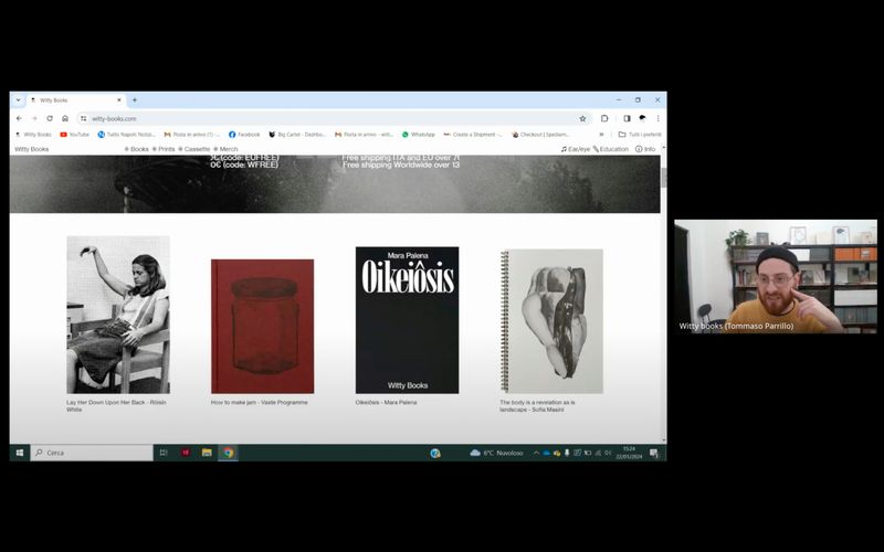 Screenshot from a Seminar by Tommaso Parrillo, Folio 2023/24