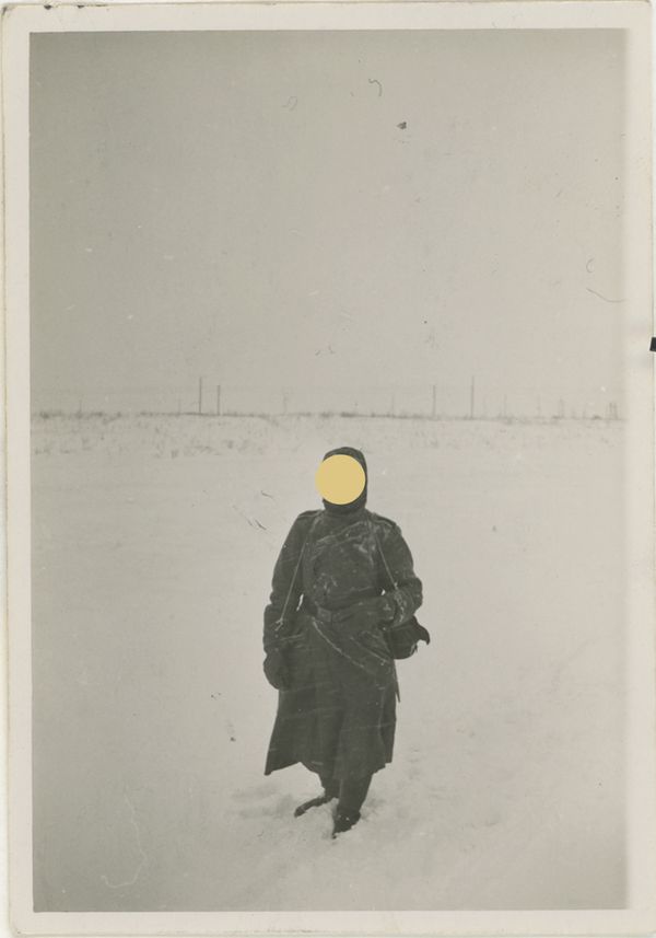 © Sarah Pabst - A photo my grandfather took in 42 in Russia. The dot resembles the holes in my inherited memory.