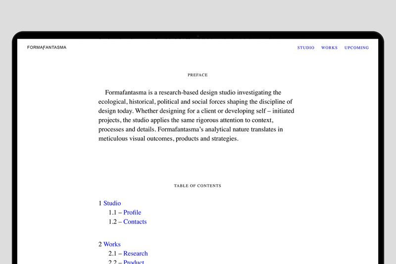 © Studio Blanco, Formafantasma's website