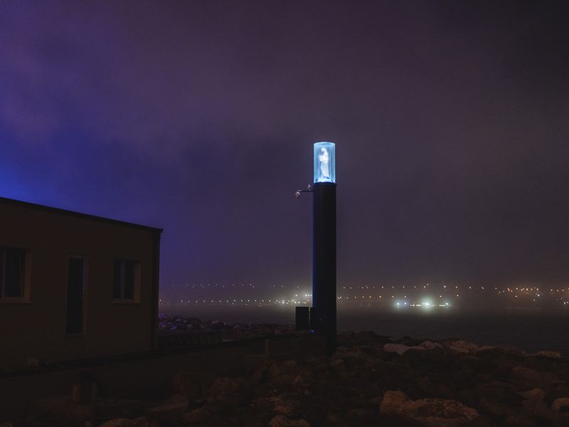 © Sebastian Wells - A Madonna shines at a yacht port. Augusta, December 2019.