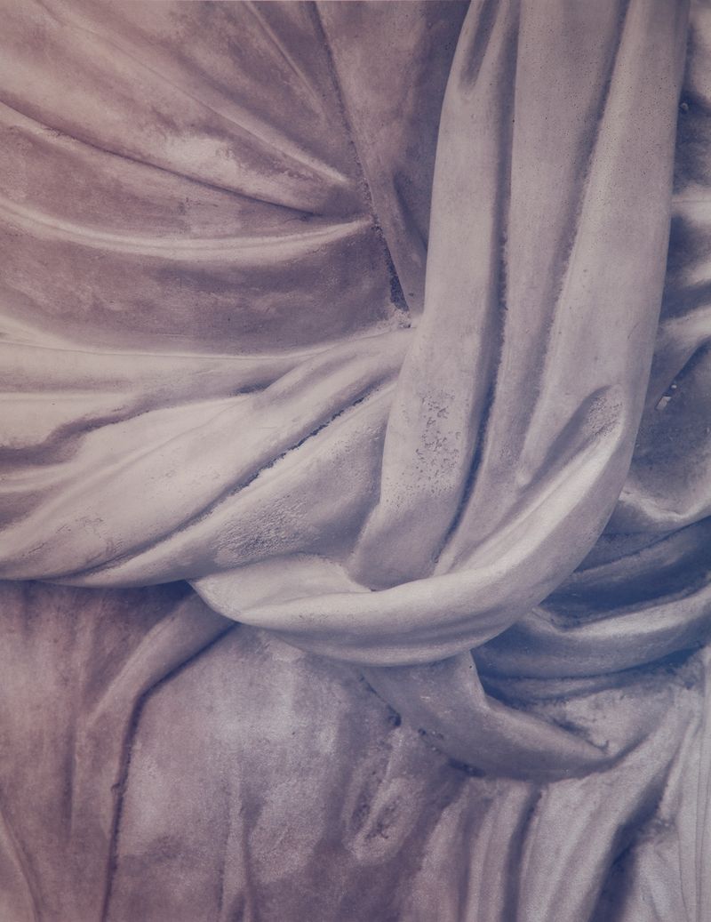 © Christine Elfman - Fold, faded lichen dye on paper, unfixed anthotype, 24x30 inches