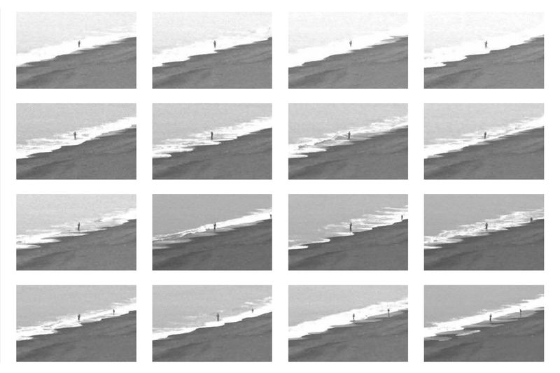 © JinYoung Lee - Beach - I found a man standing on the beach, facing the waves. The camera continued to follow him.