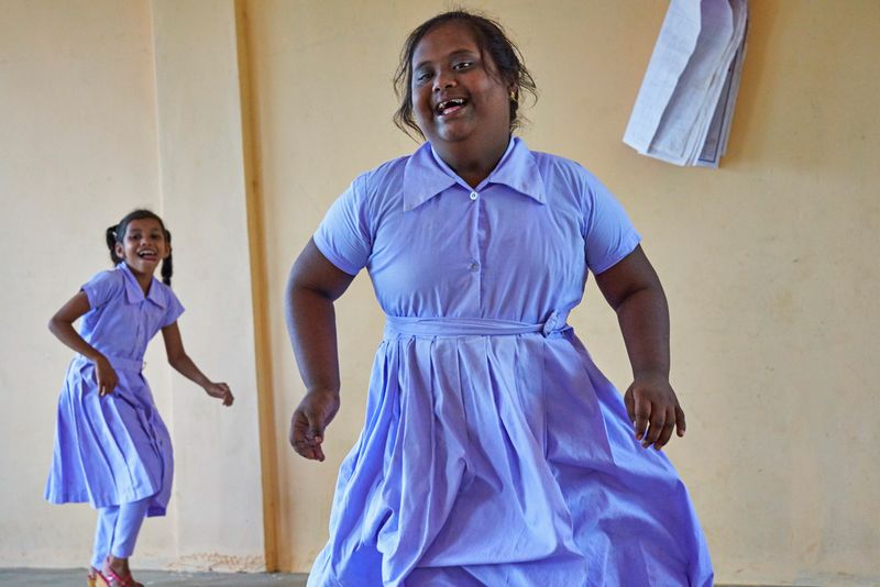 © Kai Yokoyama - Suffering from Down’s Syndrome, Ashra is chased during a time of play by Ilma, who is deaf.