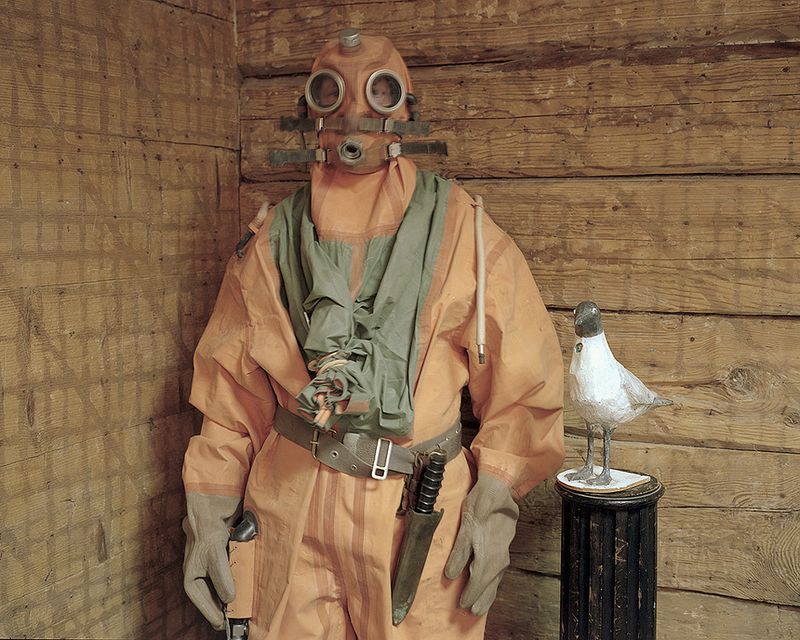 © Andrejs Strokins - Diver Jura with plasticine seagull sculpture in Bolderāja, 2013