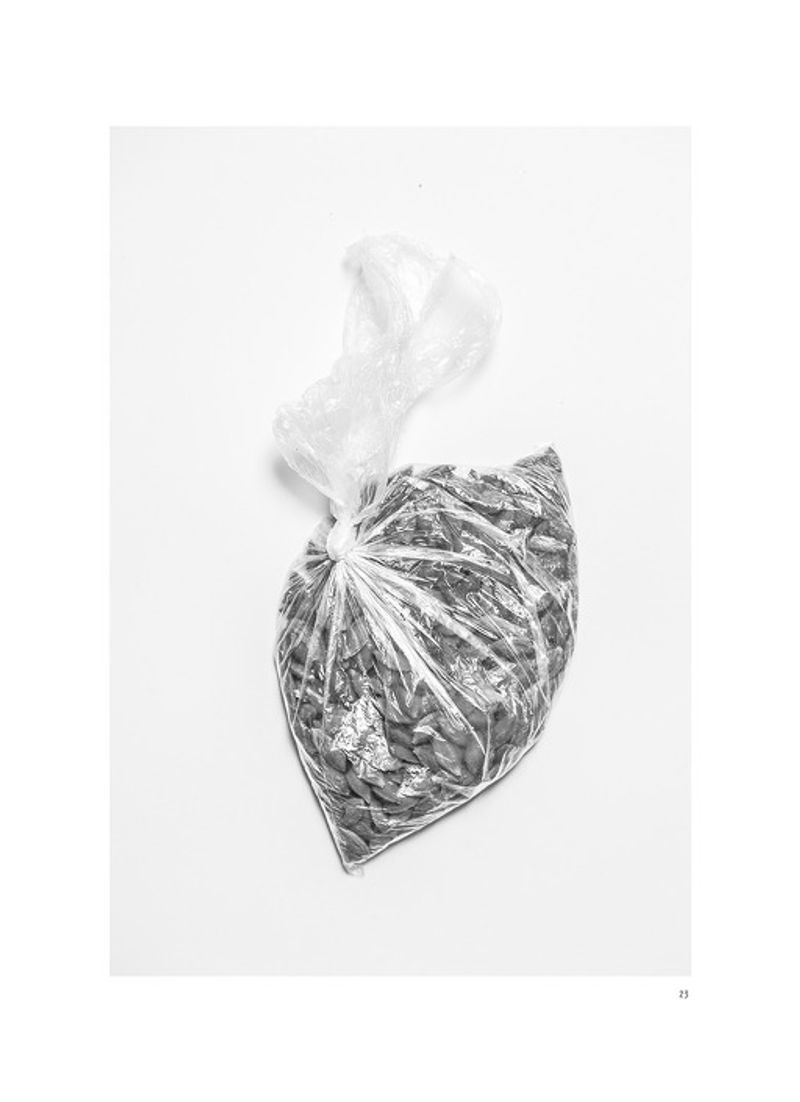 © Gábor Arion Kudász - A plastic bag of plum seeds. My mother saved these seeds for later use to contaminate the neighboring lawn.