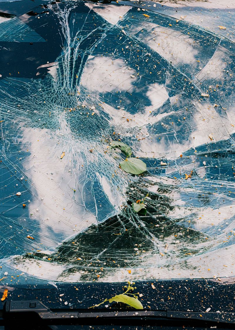 © tkr - Car wreck after extreme weather event,Berlin, Germany, Summer 2024