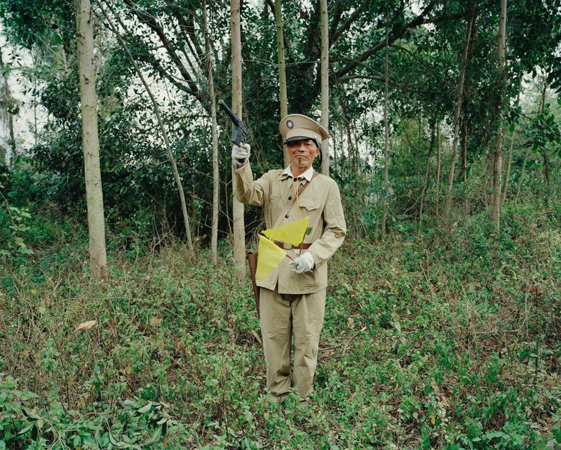 © liang chen - A man plays the leader of the "Baoan Regiment" during the Republic of China. 2023 Zhanjiang, Guangdong, China