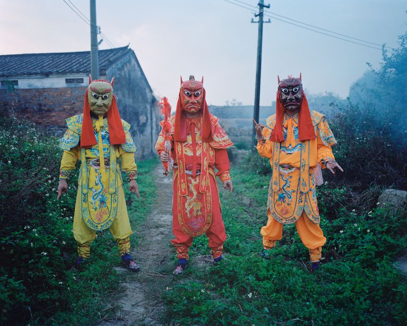 © liang chen - Three young men played the gods of ancient China. 2023 Leizhou, Guangdong, China