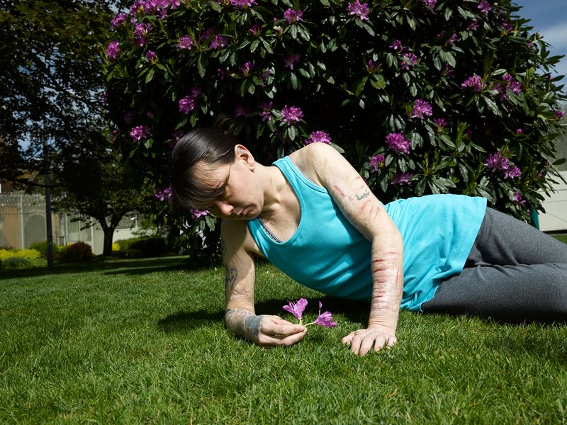 © Richard Ansett - Anna with Rhododendron Flower