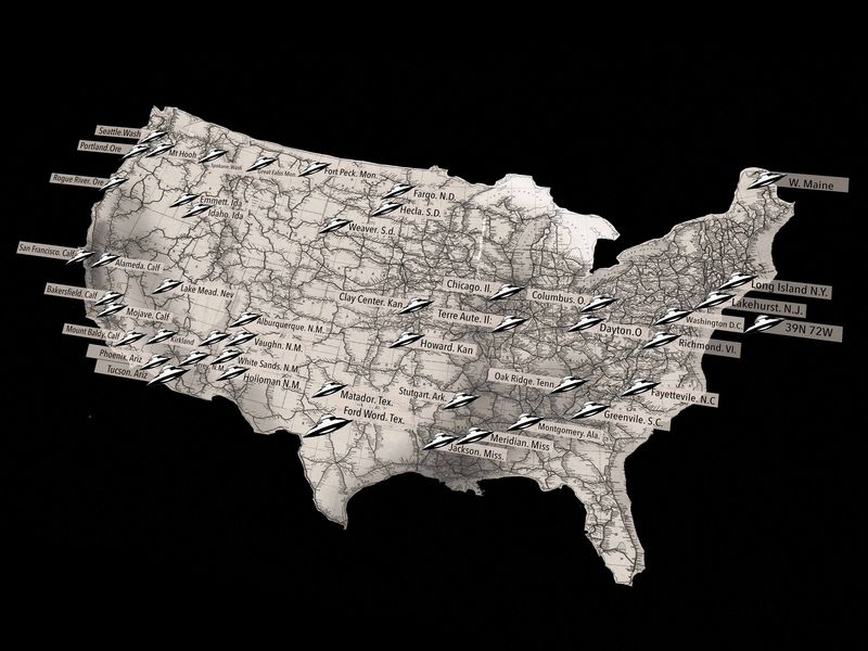© Javier Arcenillas - USA Map of Encounters with flying sacucers
