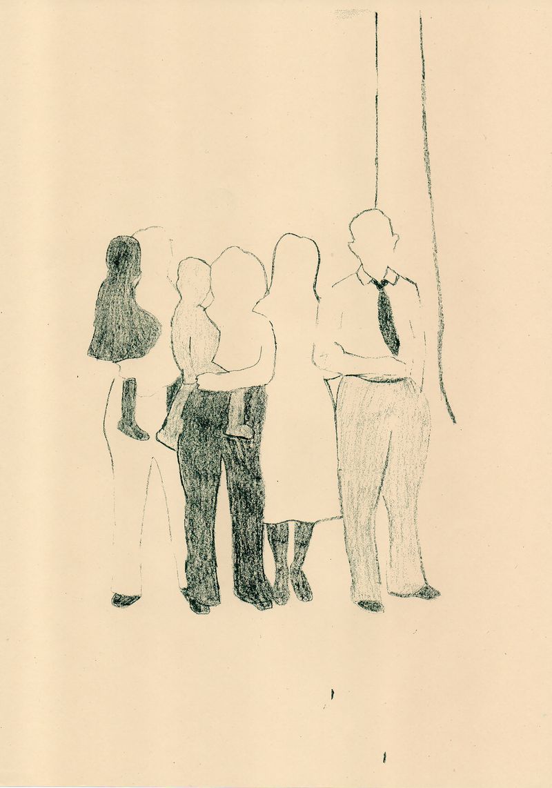 © Maite Vanhellemont - ‘A Little Memory of the Beginning’, drawing (2023) + archival material (1951).