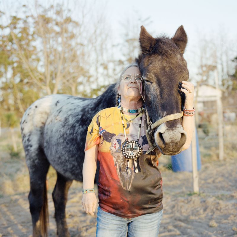 © Francesco Canova - Regina and his blind Mustang horse. Camargue, 2024.