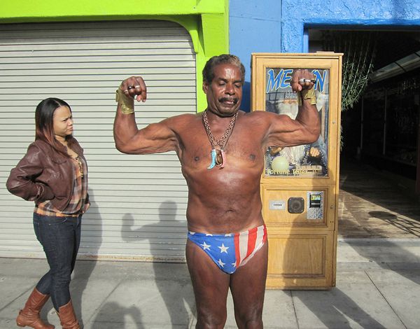© Julie Grace Immink - Billy flexing at Muscle Beach, CA