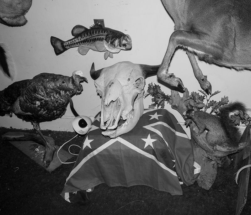 © Jared Ragland - Taxidermy and Confederate Battle Flag, Jacksonville, Alabama. 2020.
