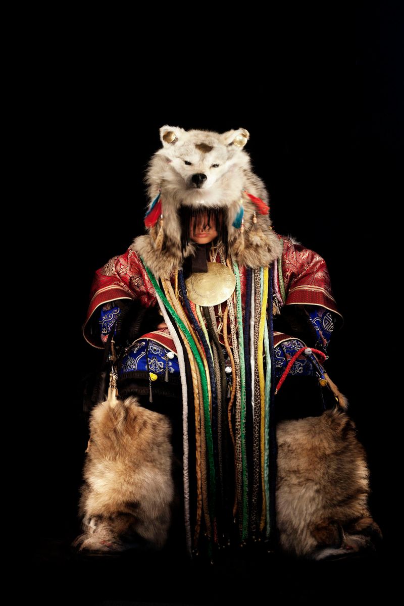 © Flore-aël SURUN - Son of Ayangat. He is nine years old and is the youngest Mongolian Shaman.Genac, France.