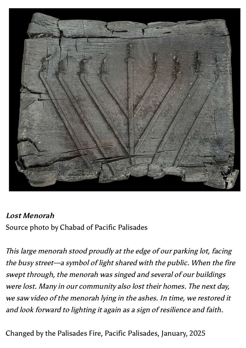 © Ari Salomon - Lost Menorah (Unique Pyrotype with text)