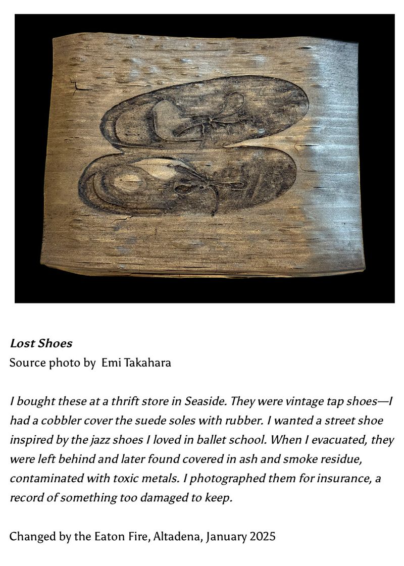 © Ari Salomon - Lost Shoes (Unique Pyrotype with text)