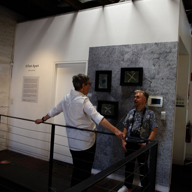 © Ari Salomon - Installation view of Mural with Framed Artifacts