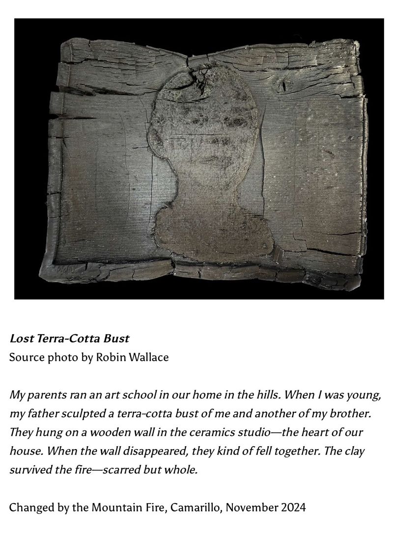 © Ari Salomon - Lost Terra-Cotta Bust (Unique Pyrotype with text)