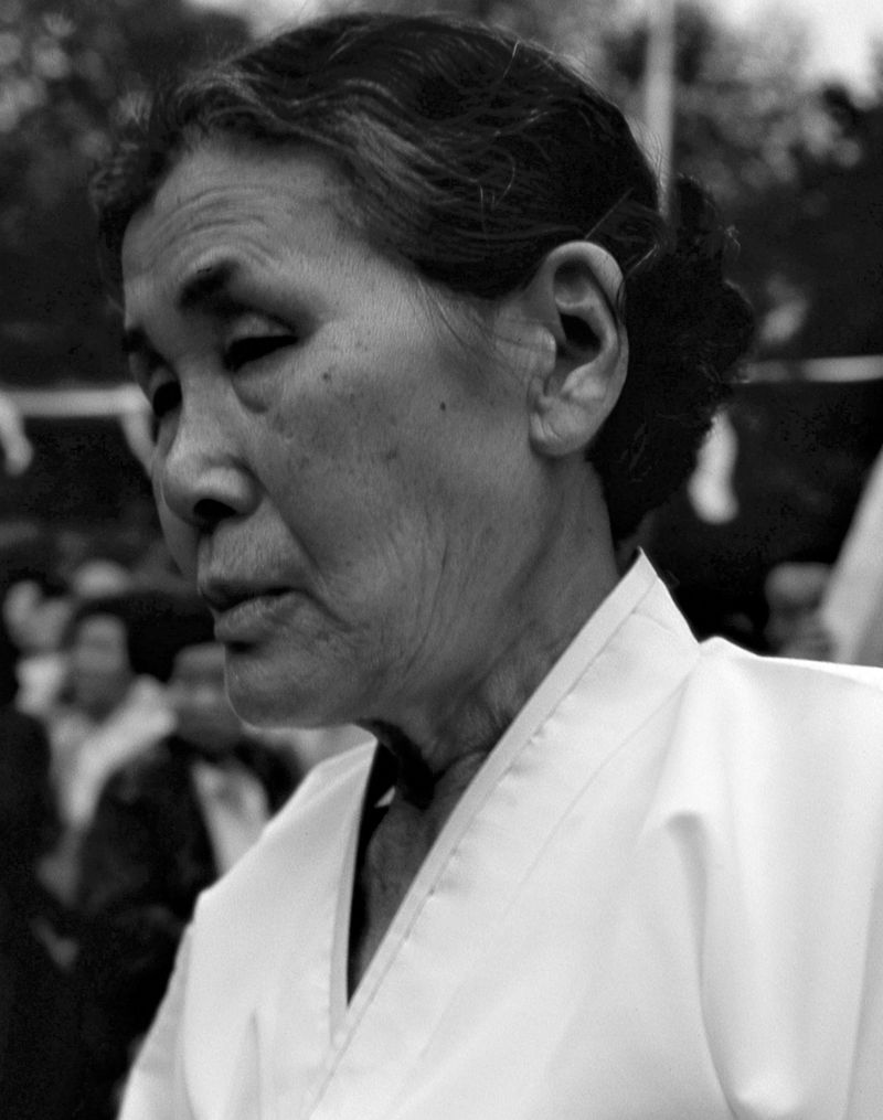 The first witness Kim Hak-soon, a victim of sexual slavery  in the Imperial Japanese Army during World War 2