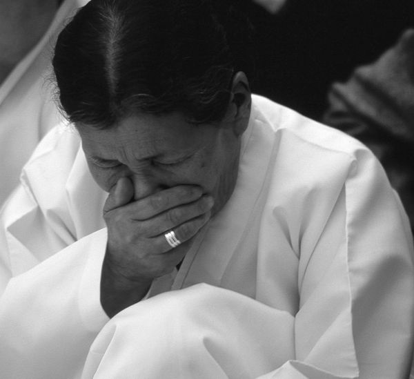 The first witness Kim Hak-soon, a victim of sexual slavery  in the Imperial Japanese Army during World War 2