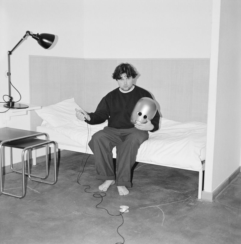 © Oscar McQuillan-Byrne - Self-Portrait with Schlemmer Mask. Dessau, Germany.