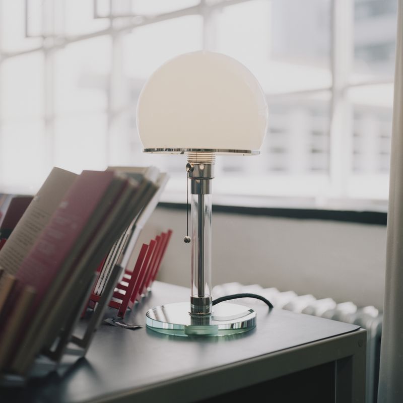 © Oscar McQuillan-Byrne - Replica of the famous "Table Lamp" by Wilhelm Wagenfeld and Carl Jakob Jucker. Bauhaus Dessau, Germany.