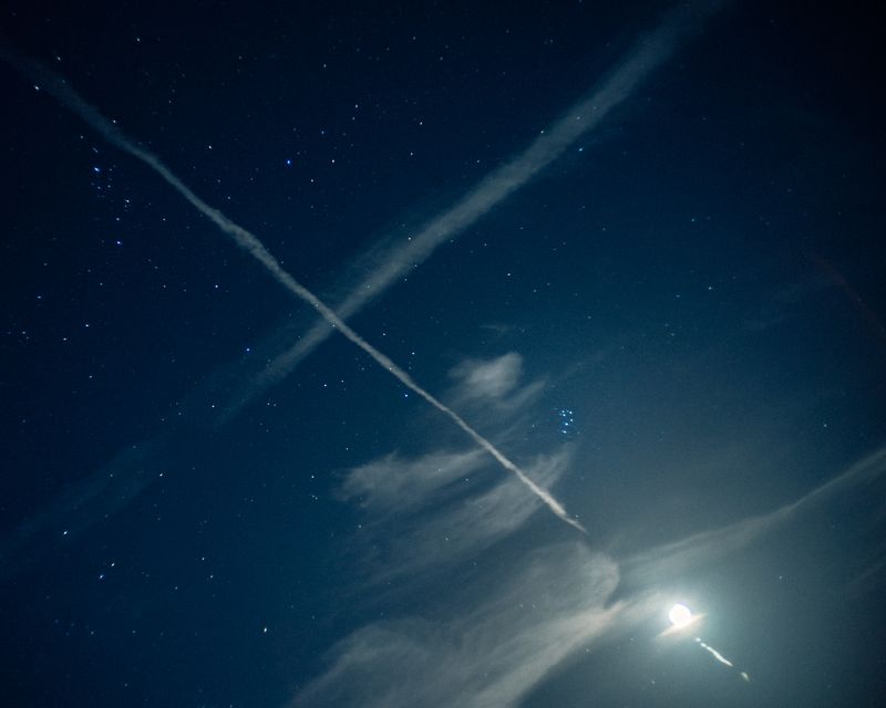 © Silas Bahr - Night sky with the star constellation of the Pleiades, also known as the Seven Sisters.