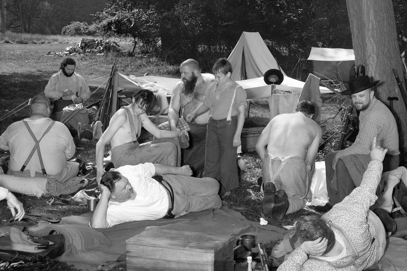 © Sam Gulliver - The Confederate camp at the 2025 Jackson, MI Civil War Muster.