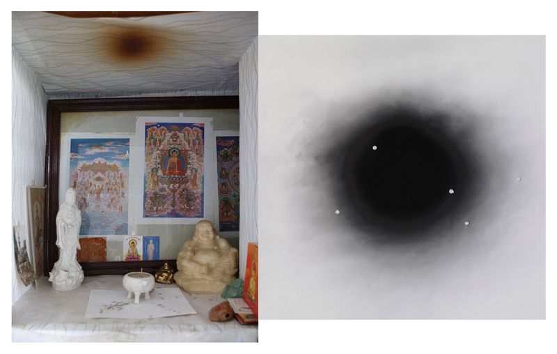 © Yichen Zhou - Embroidery with luminous thread on photograph