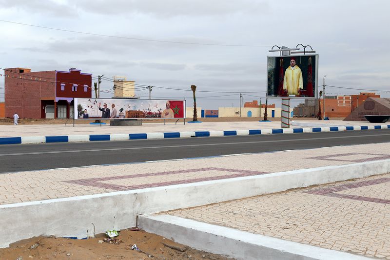 © Camille Szklorz - The former border in Tay village appears to have been erased between Western Sahara and Morocco.