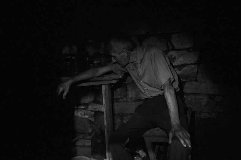 © Valery Melnikov - Vladimir Kochelenko, 65 y.o. resident of the Veseloe village. He spent more then four month in the basement.