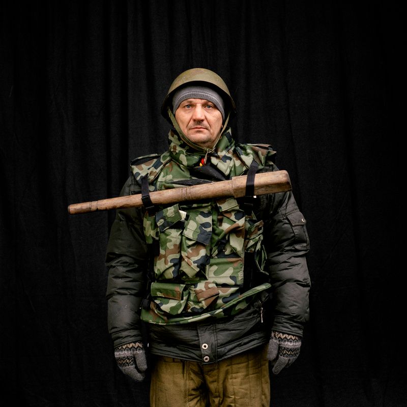 © Anastasia Taylor Lind - Oleg, 47 Protestor 23rd February 2014. Maidan anti-government protests, February 2014. Kiev, Ukraine.