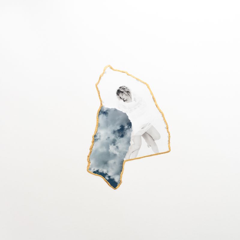© Morvarid K - Ecotone 10 50x65cm Unique piece Fragmented photo prints on various paper, rice powder, urushi lacquer and 24ca gold powder