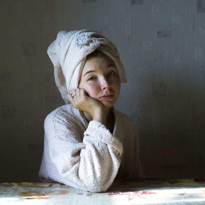© Maria Quigley - A self-portrait at the kitchen table.