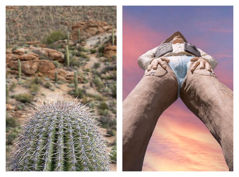 © Ute Behrend - Saguaro & Cowboy sculpture