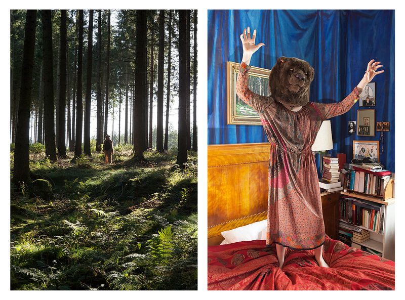 © Ute Behrend - Bear Girl in forest & Bear Girl in bedroom