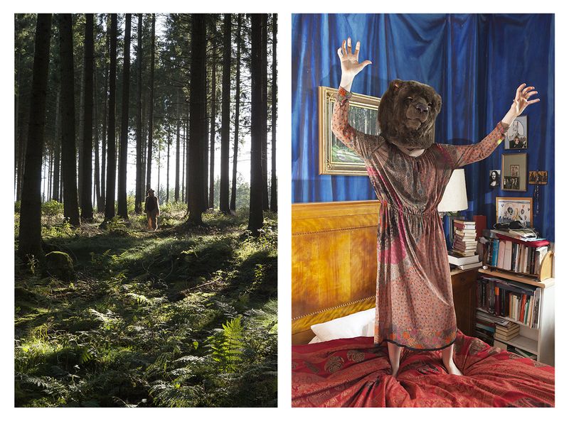 © Ute Behrend - Bear Girl in forest & Bear Girl in bedroom