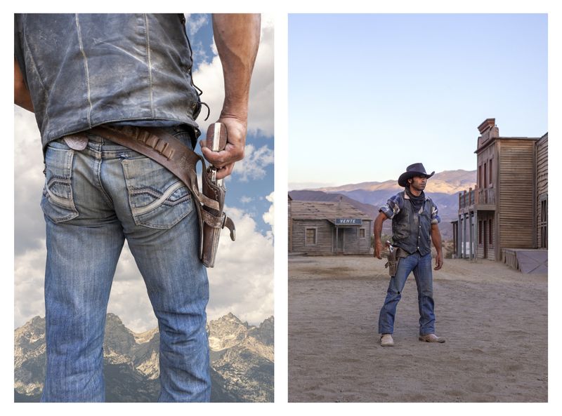 © Ute Behrend - Cowboy with hand on Colt one & Cowboy with hand on Colt two