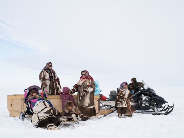 © charles xelot - Nenets family in the tundra.