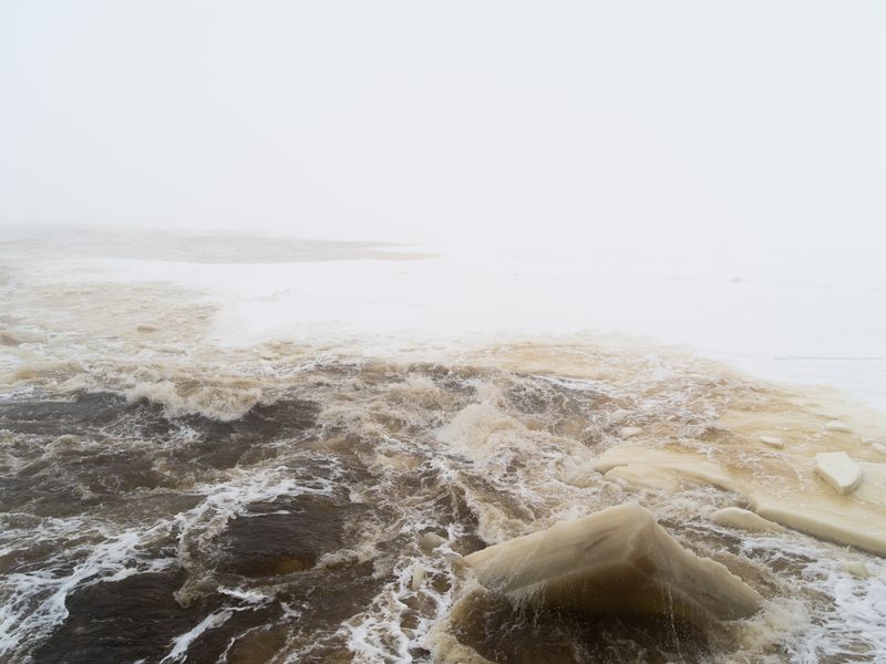 © charles xelot - Ice broken by the propeller of an ice-breaker.