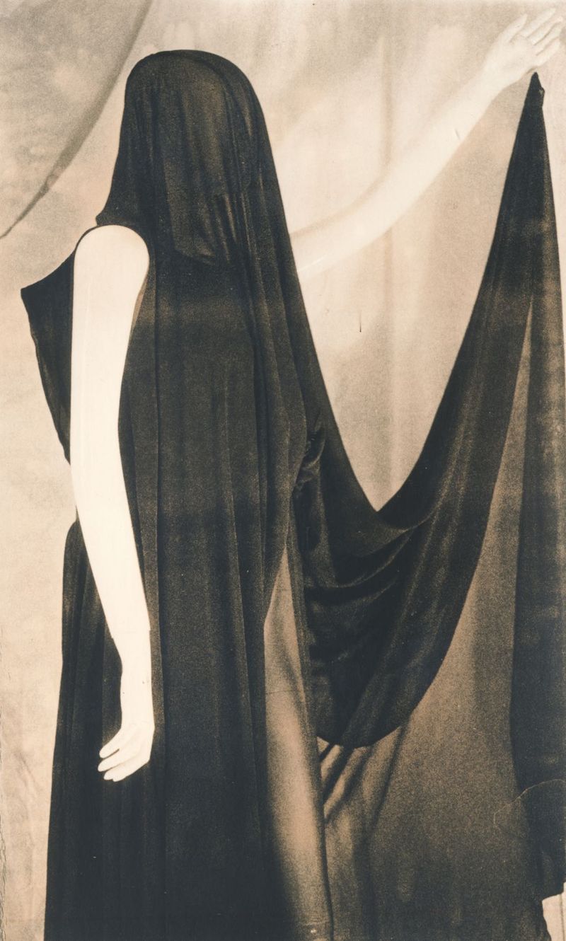 © Jo Stapleton - Evening dress suspended with fishing wire on Mannequin 2 (Lith print)