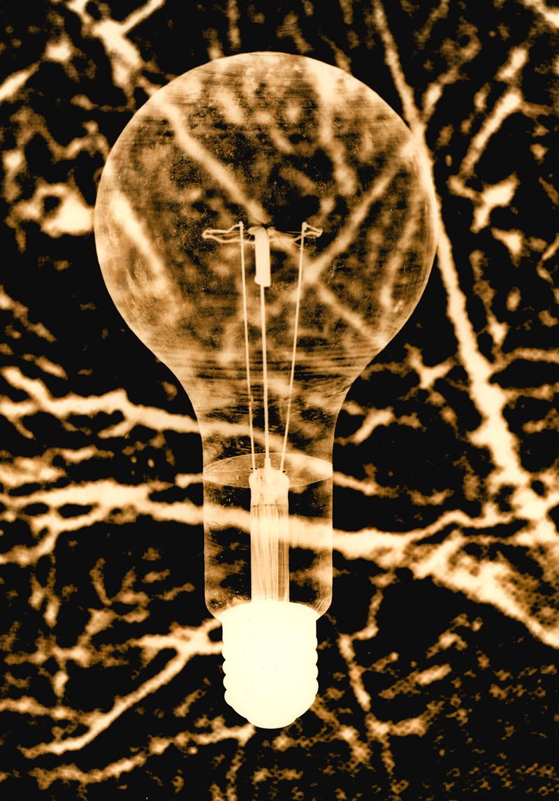 © Jo Stapleton - ©Jo Stapleton, 'bulb from a theatre lantern with motor neurone' (2021)