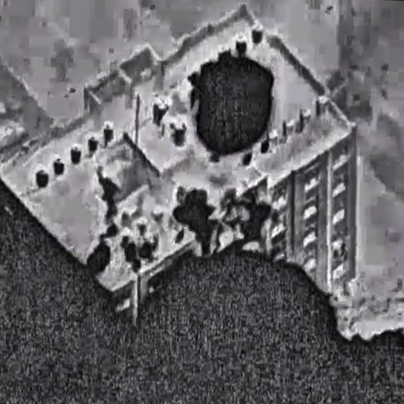 © Arseniy Neskhodimov - Drone view of the bombed house