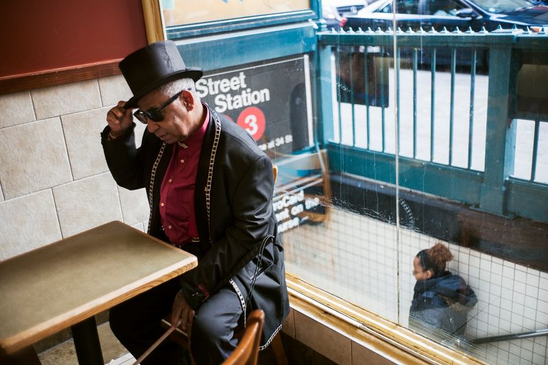 © Jaime Permuth - Taking a pizza break after a visit to Tannen's Magic Shop