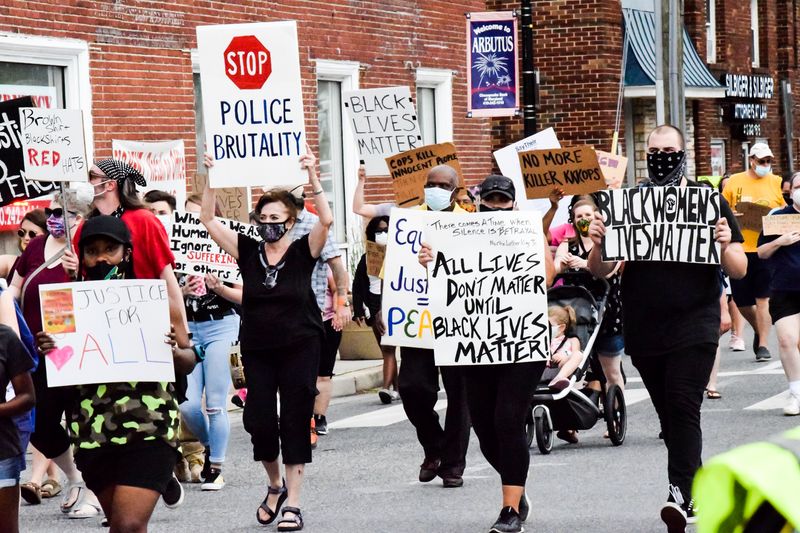 © Ash Esposito ~ Little Box of Random - March down East Drive in Arbutus, MD chanting "Black Lives Matter!"